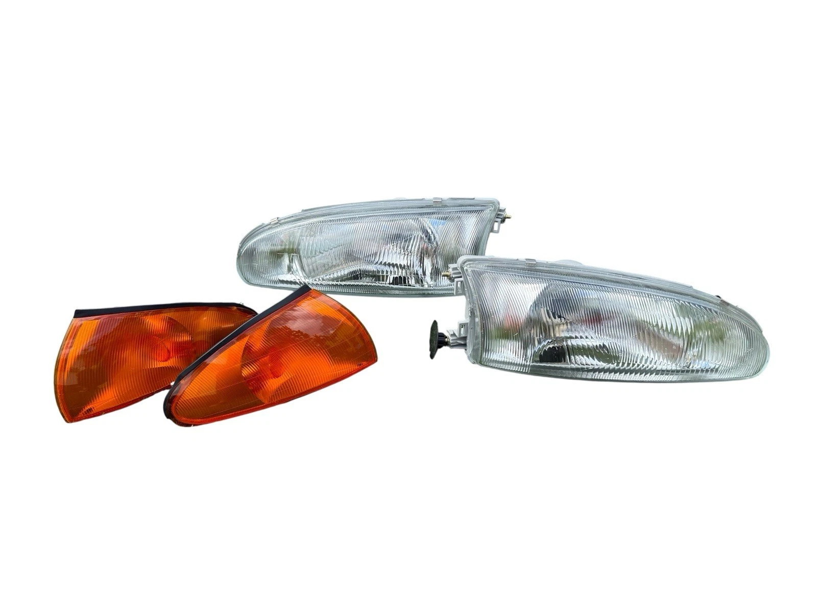 Proton Satria Wira M21 Jumbuck Clear Headlights & Orange Signal Corner Lights