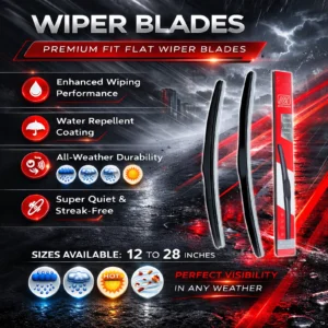 Mazda MX5 NA NC 1989-2014 Premium Fit Flat Wiper Blades x Pair