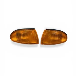 Mitsubishi Lancer E-Car Sedan GLX 1992-95 Orange Front Corner Lamp Lights - Pair